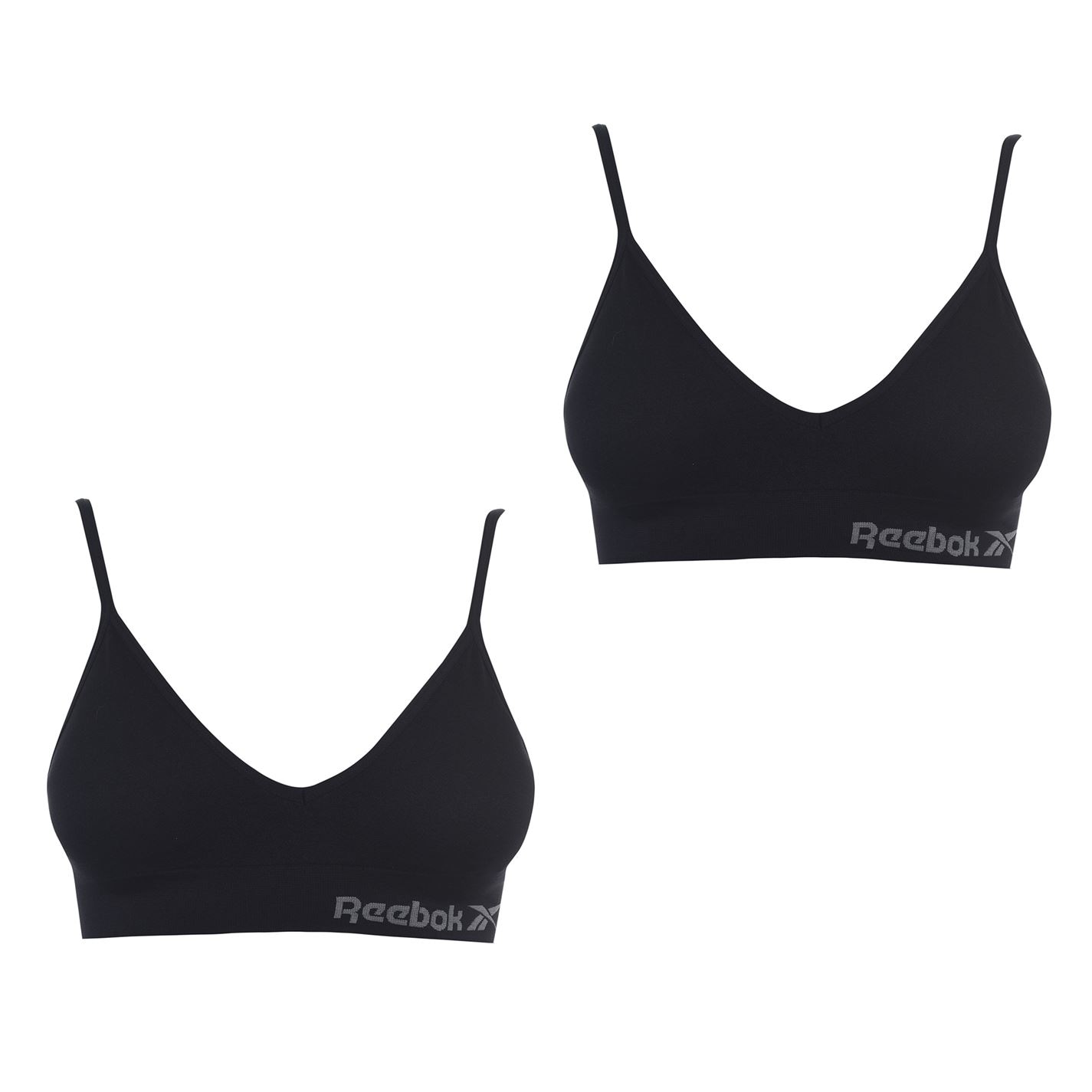 Bustiera sport Set 2 Reebok pentru femei negru