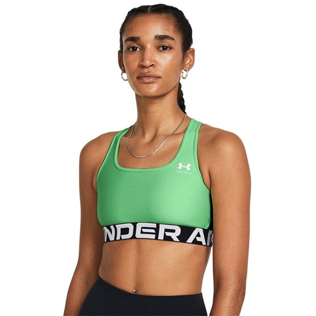 Bustiera sport Under ARMOUR HeatGear® Armour Mid Branded pentru Femei verde