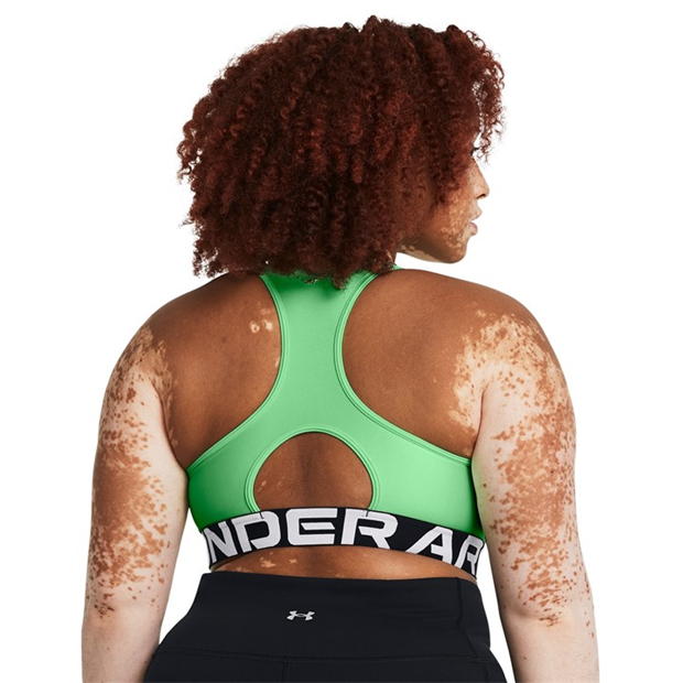 Bustiera sport Under ARMOUR HeatGear® Armour Mid Branded pentru Femei verde