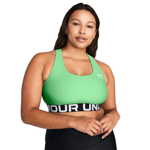 Bustiera sport Under ARMOUR HeatGear® Armour Mid Branded pentru Femei verde