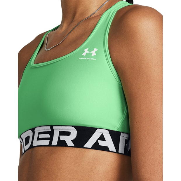 Bustiera sport Under ARMOUR HeatGear® Armour Mid Branded pentru Femei verde