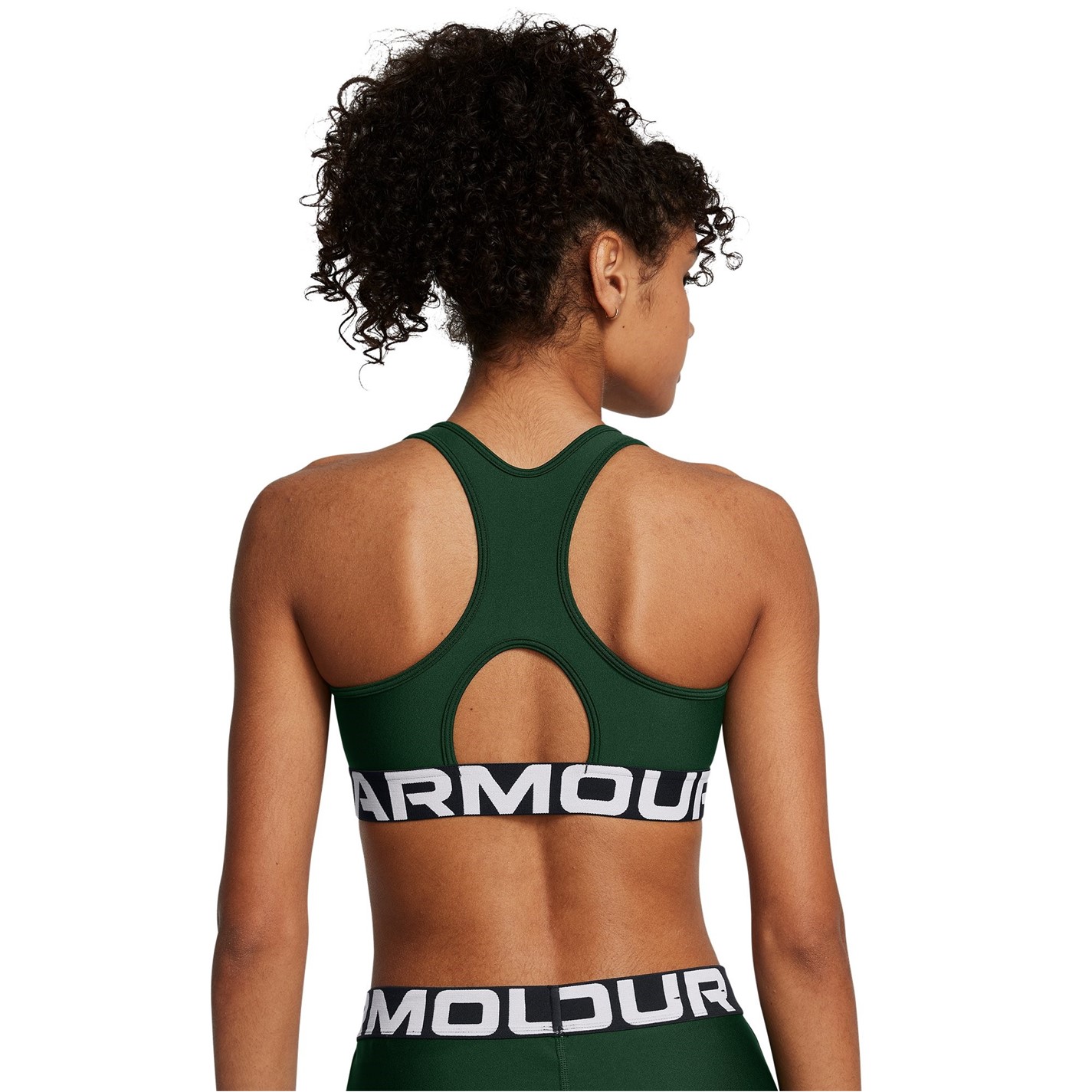 Bustiera sport Under ARMOUR HeatGear® Armour Mid Branded pentru Femei verde