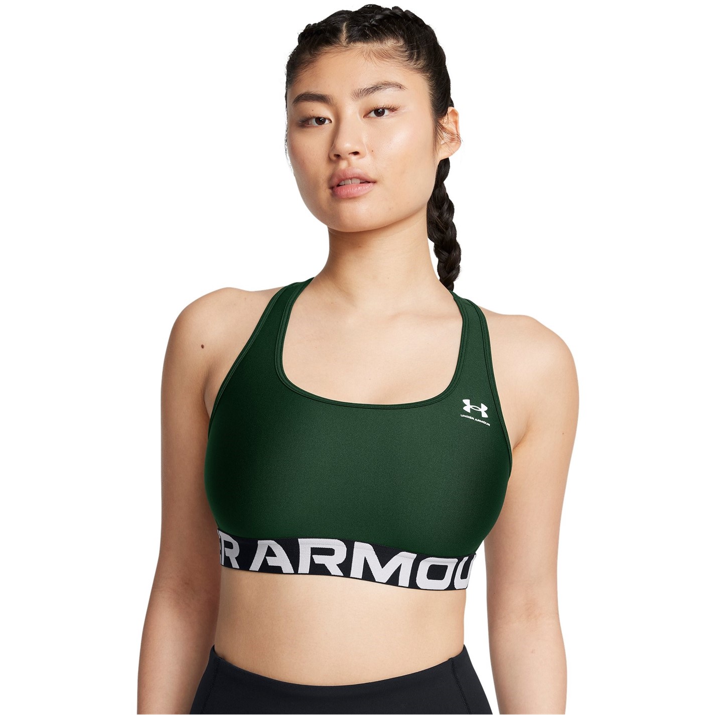 Bustiera sport Under ARMOUR HeatGear® Armour Mid Branded pentru Femei verde