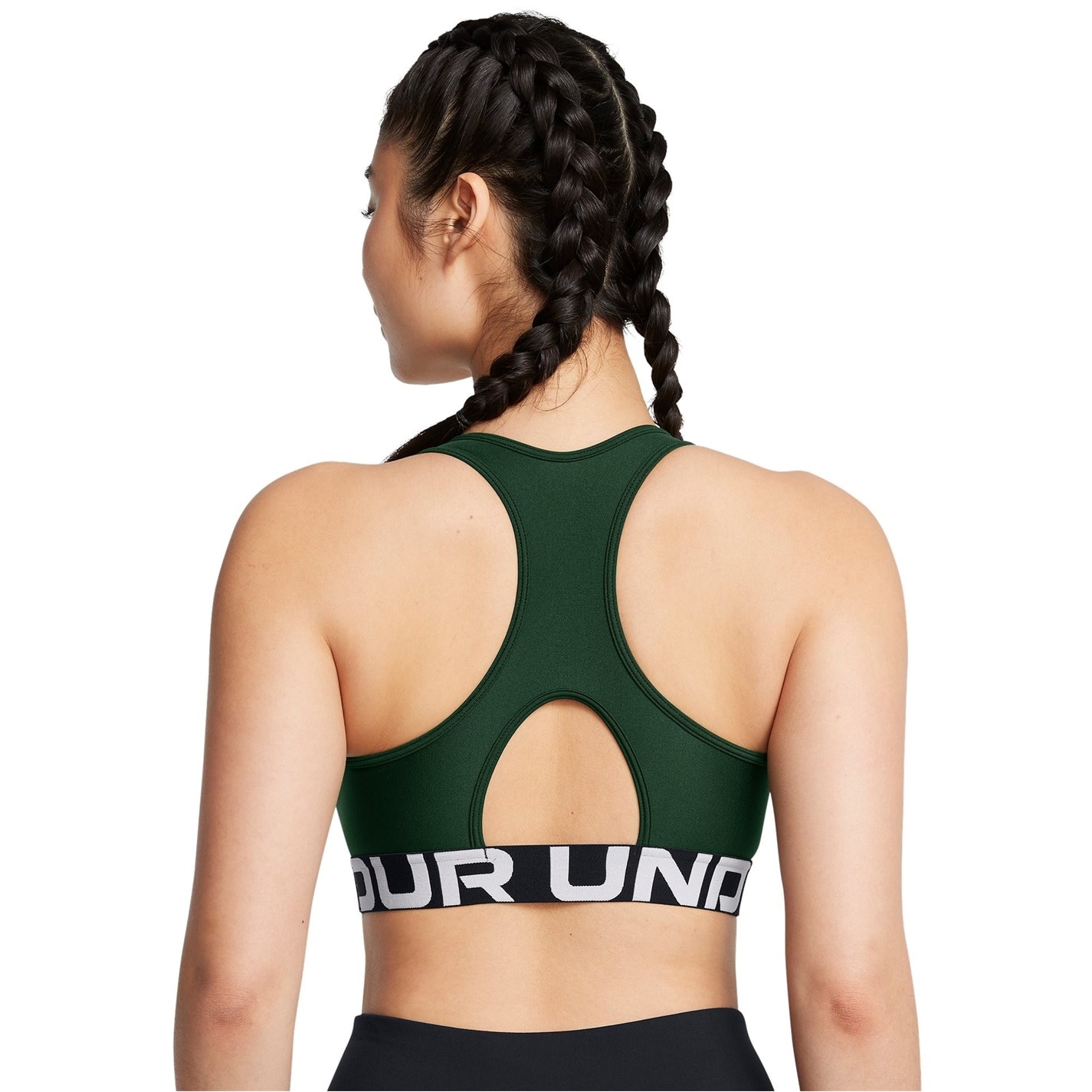 Bustiera sport Under ARMOUR HeatGear® Armour Mid Branded pentru Femei verde