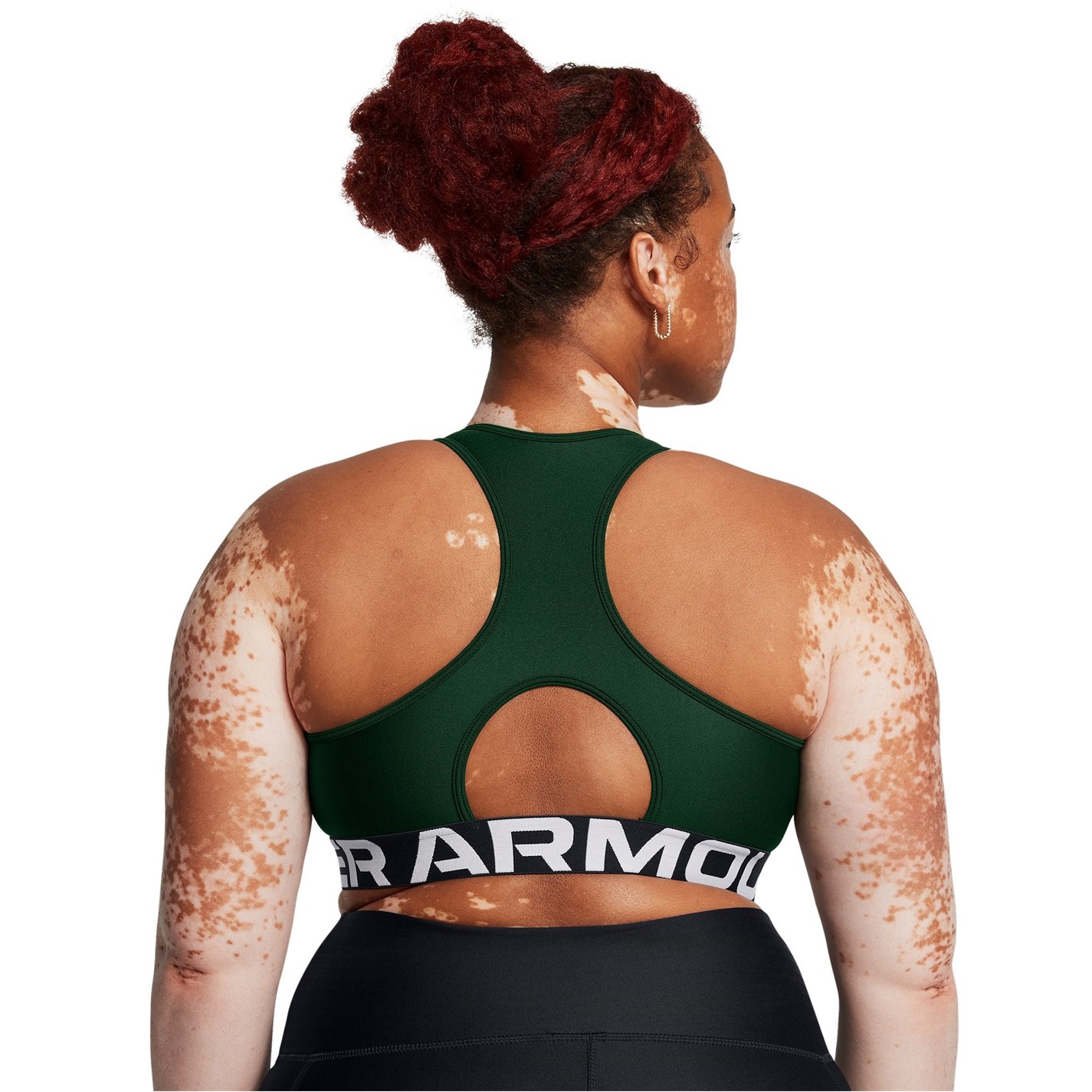 Bustiera sport Under ARMOUR HeatGear® Armour Mid Branded pentru Femei verde