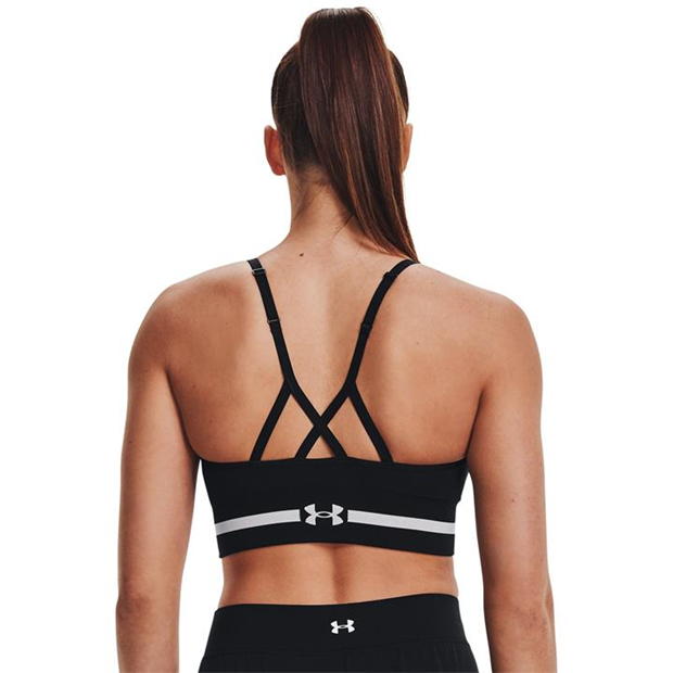 Bustiera sport Under Armour Low Impact Longline negru halo gri