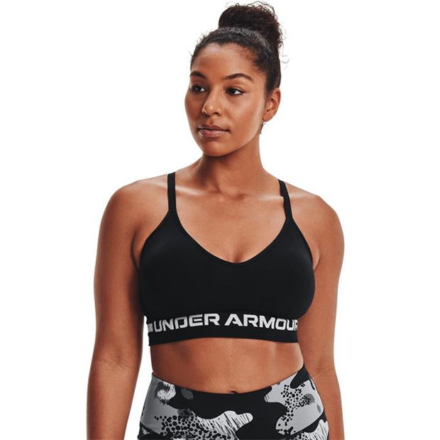 Bustiera sport Under Armour Low Impact Longline negru halo gri