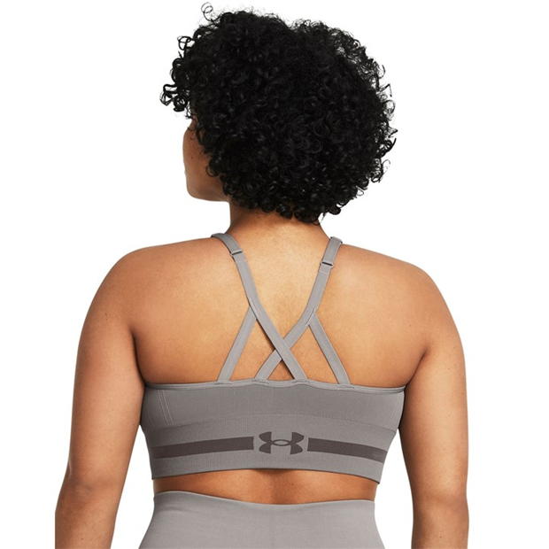 Bustiera sport Under Armour Seamless Low Impact Longline gri