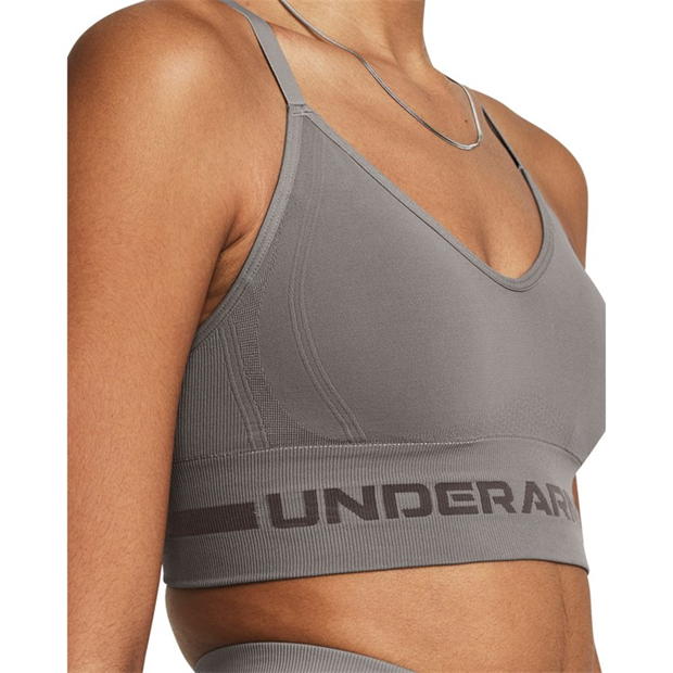 Bustiera sport Under Armour Seamless Low Impact Longline gri