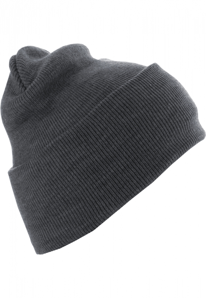 Caciula Beanie Basic Flap Long Version gri deschis MasterDis