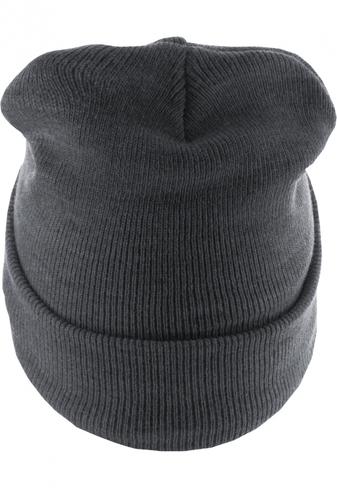 Caciula Beanie Basic Flap Long Version gri deschis MasterDis