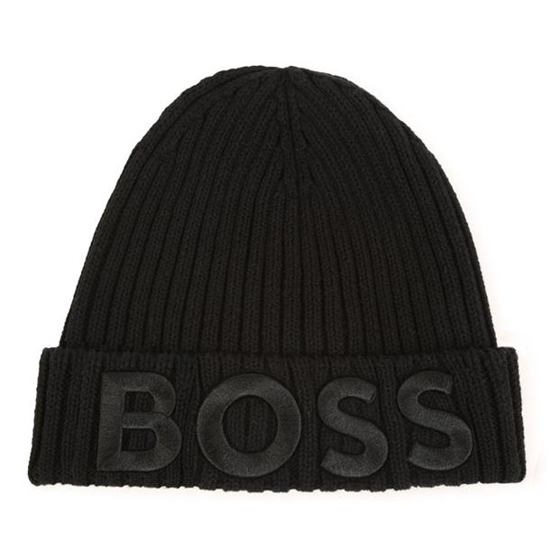 Caciula Beanie Boss Logo pentru copii negru 09b