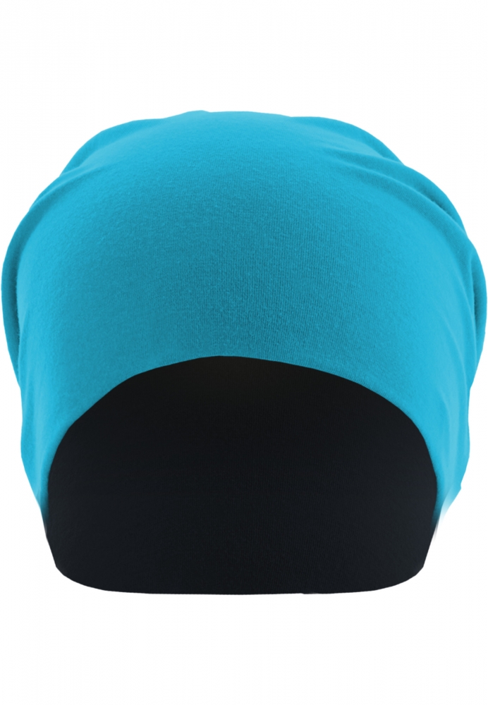 Caciula Beanie Jersey cu doua fete turcoaz bleumarin MasterDis