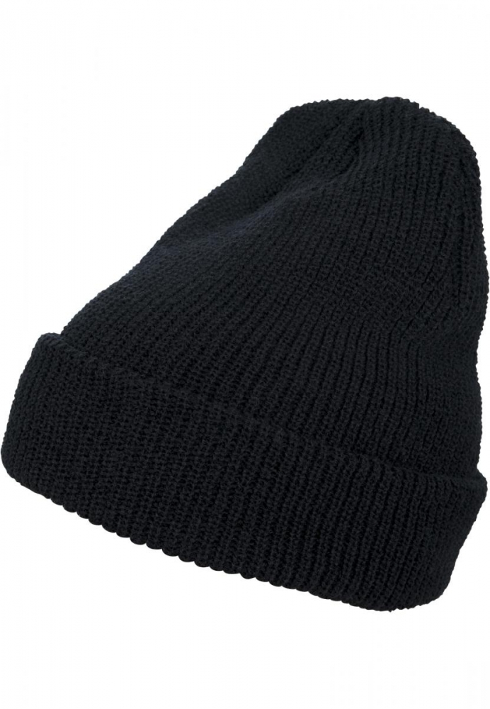 Caciula Beanie Long tricot negru Flexfit