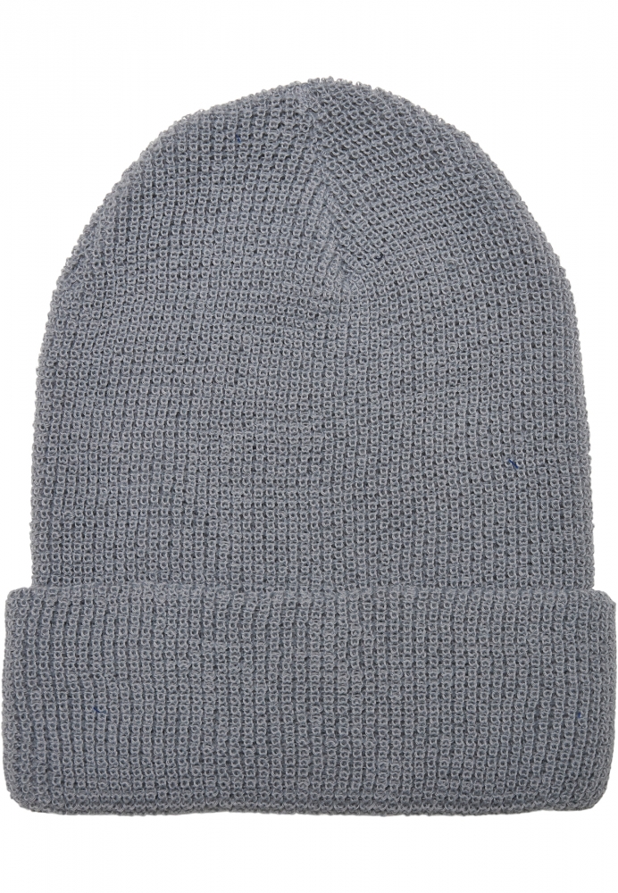 Caciula Beanie Recycled Yarn Waffle tricot gri Flexfit