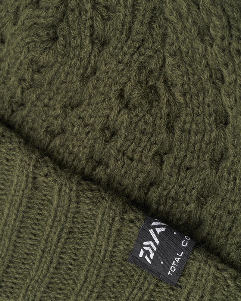 Caciula Beanie tricot verde DAIWA