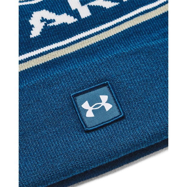 Caciula Beanie Under ARMOUR Ua Halftime Pom Beany Unisex pentru adulti pentru Barbati albastru