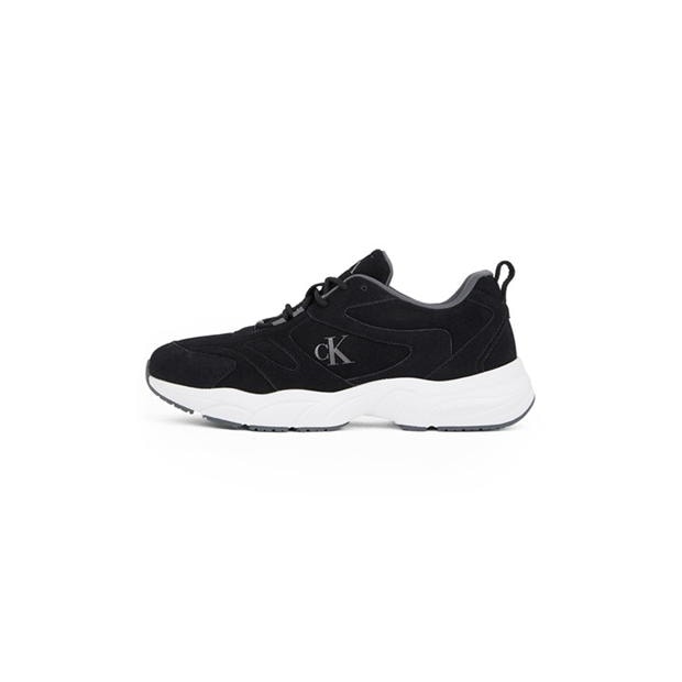 Calvin Klein Jeans RETRO tenis LOW MG MIX MEDIA negru alb