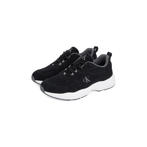 Calvin Klein Jeans RETRO tenis LOW MG MIX MEDIA negru alb