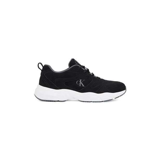 Calvin Klein Jeans RETRO tenis LOW MG MIX MEDIA negru alb