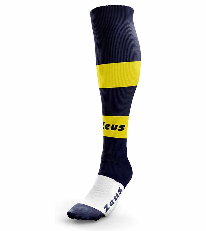 Jambiere fotbal CALZA PARMA Zeus bleumarin galben