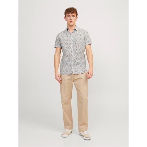 Camasa Jack and Jones Print SS pentru barbati alb