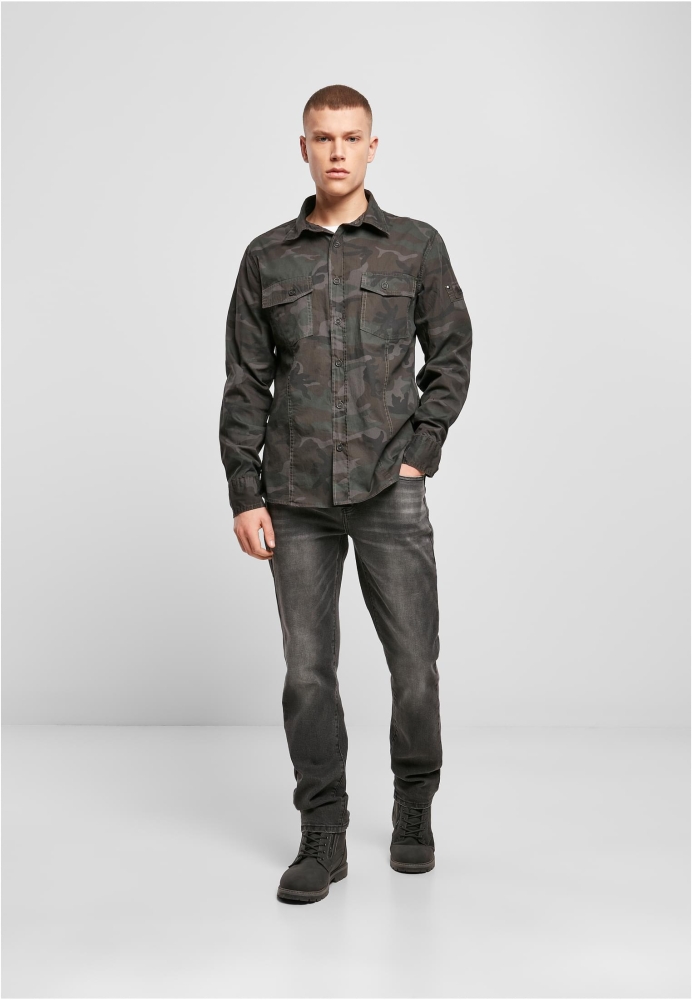 Camasa Slim Worker oliv camuflaj Brandit