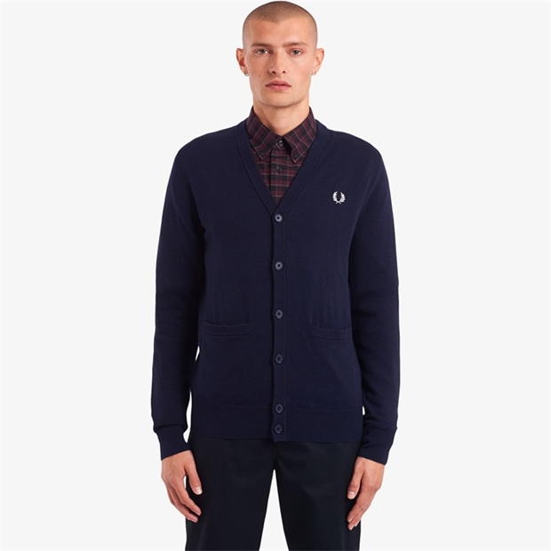 Cardigan Fred Perry Logo bleumarin