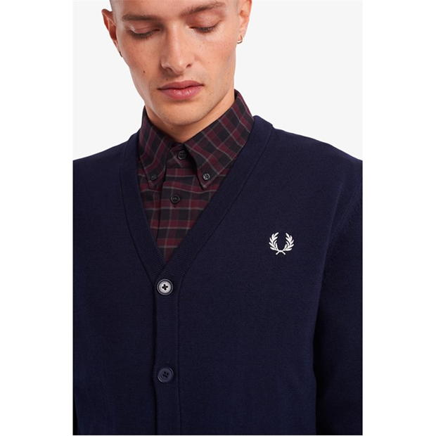 Cardigan Fred Perry Logo bleumarin