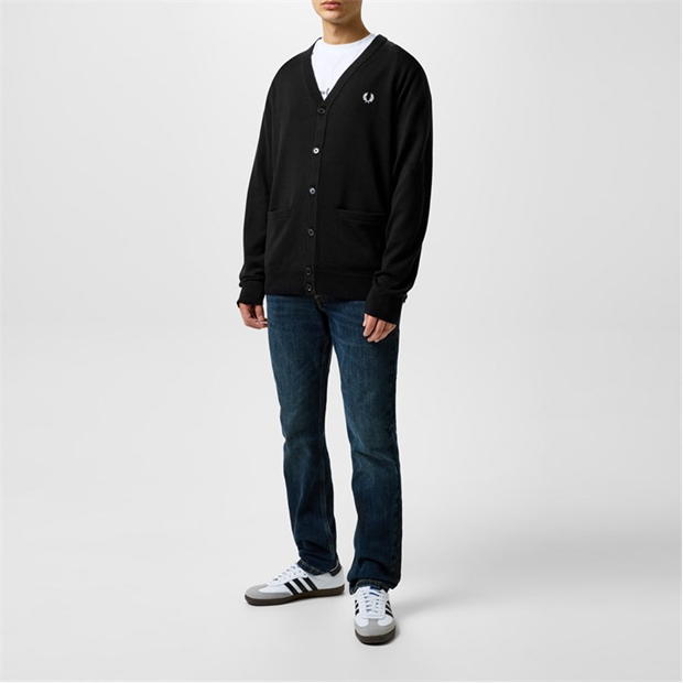 Cardigan Fred Perry Logo negru