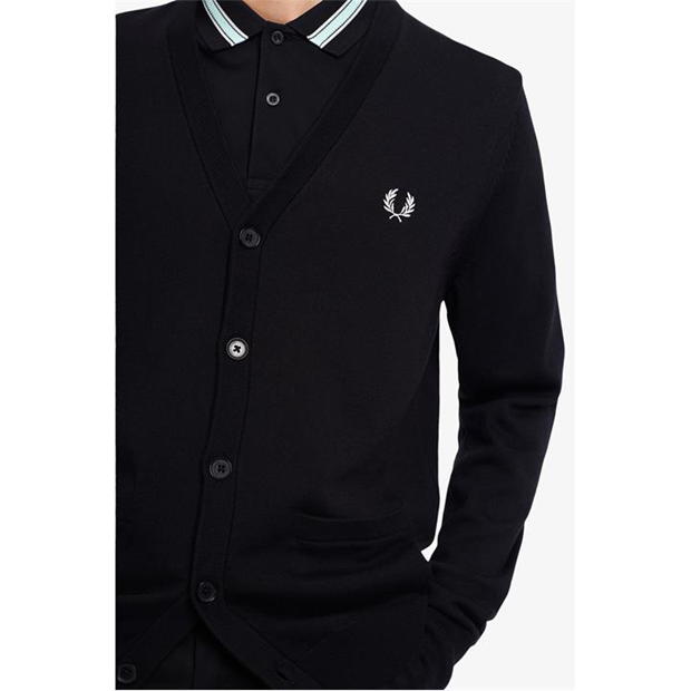 Cardigan Fred Perry Logo negru