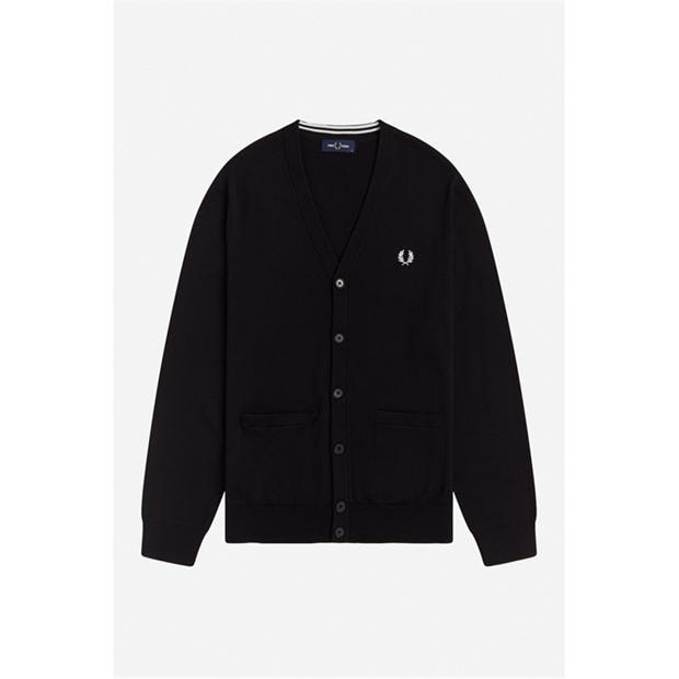 Cardigan Fred Perry Logo negru