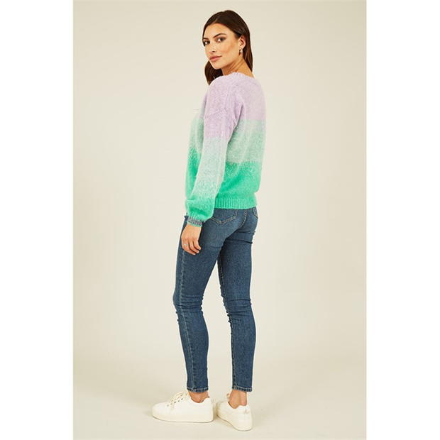 Cardigan Yumi Yumi verde Ombre Relaxed