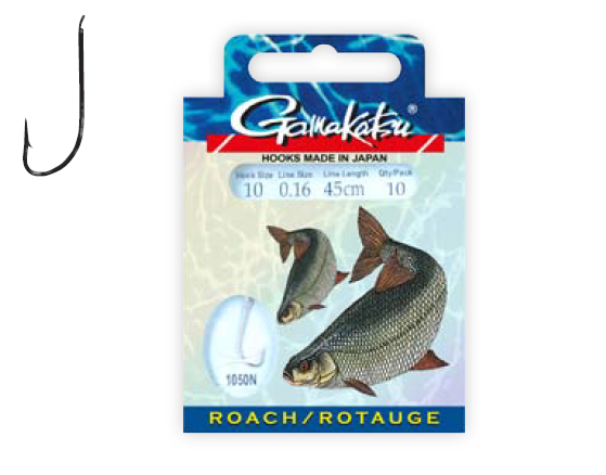 CARLIG LEGAT 1050N ROACH 0,10MM 10BUC PL GAMAKATSU