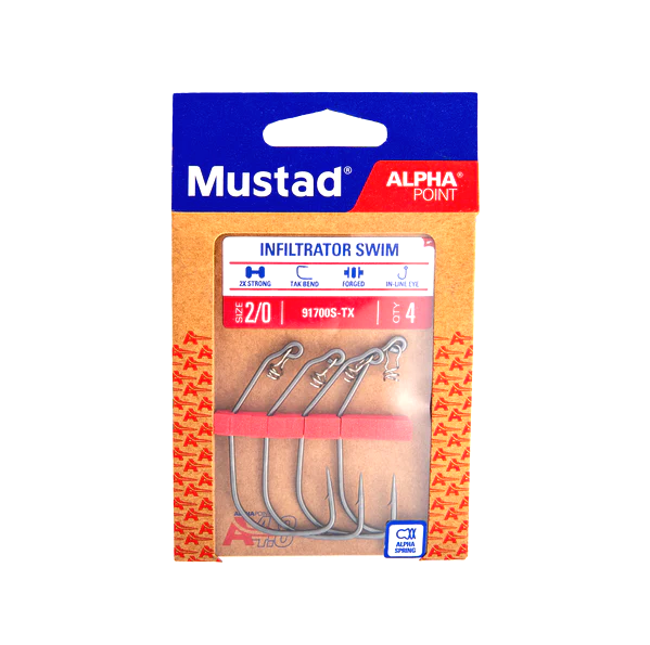 CARLIG OFFSET INFILTRATOR SWIM 2BUC PL marime 8-0 MUSTAD