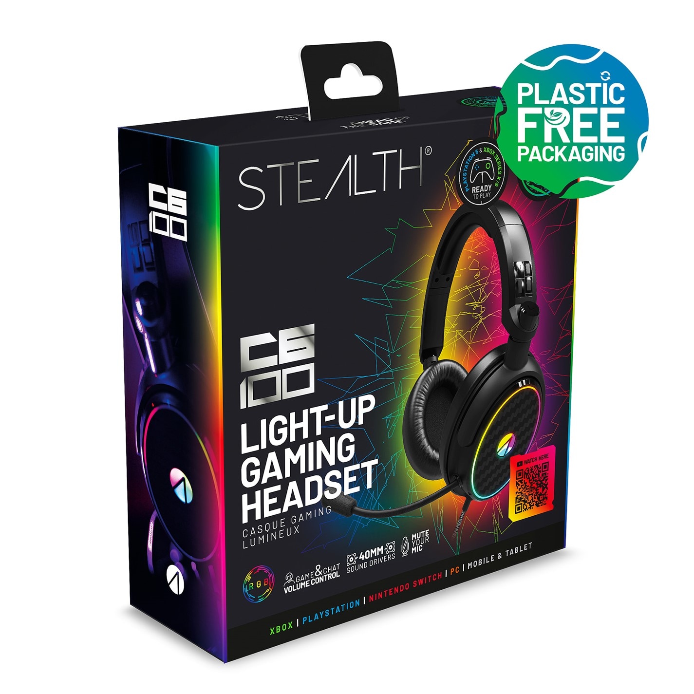 Casti Stealth C6-100 care se aprind Gaming multicolor format and universal