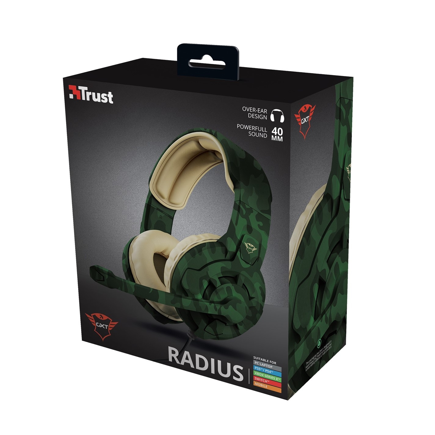 Casti Trust GXT 411C Radius - Jungle Camo multicolor format and universal