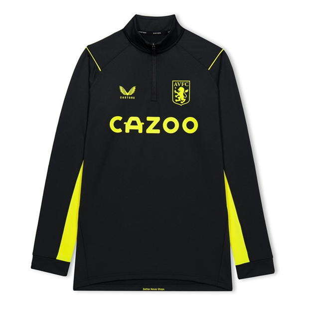 Castore Aston Villa Third Midlayer Top Juniors negru galben