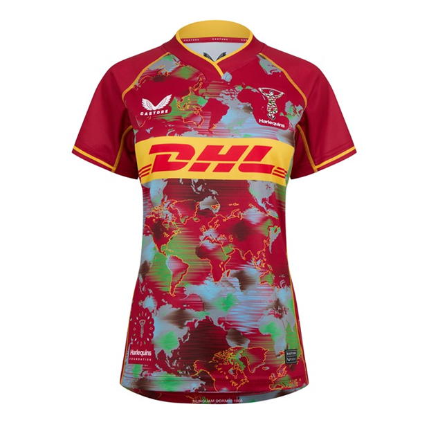 Jocuri Castore Harlequins Big Shirt 2024 2025 pentru femei rosu