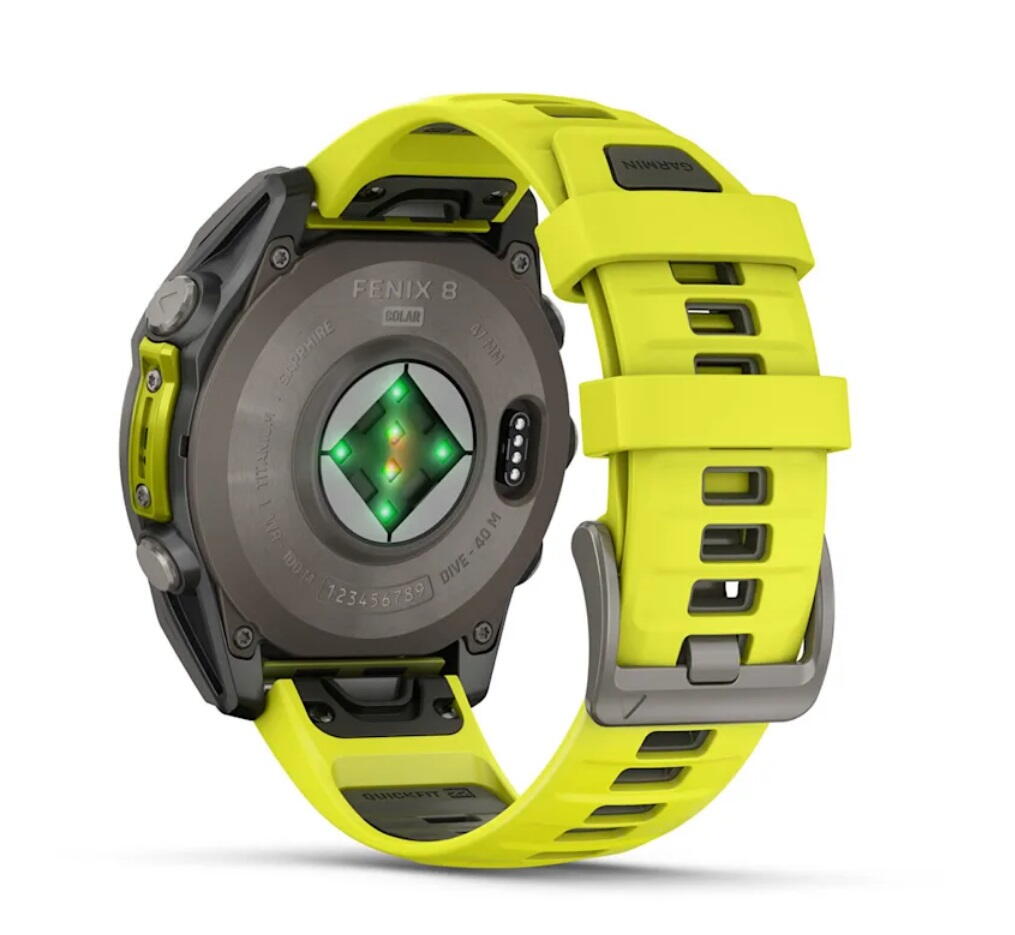 CEAS FENIX 8 SOLAR SAPPHIRE galben GRAPHITE 47MM EMEA GARMIN