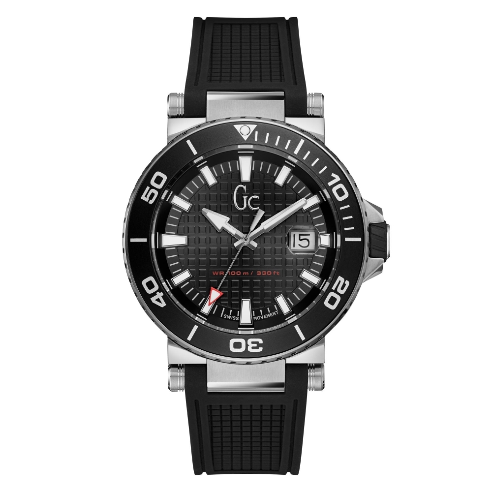 Ceas QUARTZ MAN GC Y36002G2 argintiu negru