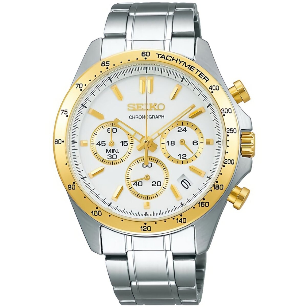 Ceas QUARTZ MAN SEIKO SBTR024 gri alb