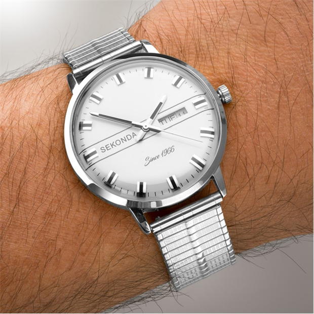 Ceas Sekonda 1974 38mm argintiu Round Case argintiu Dial