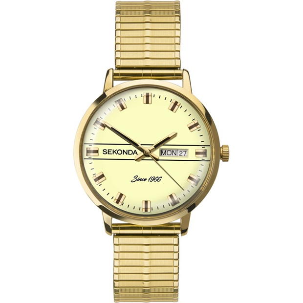 Ceas Sekonda 1974 38mm Gold Round Case Cream Dial