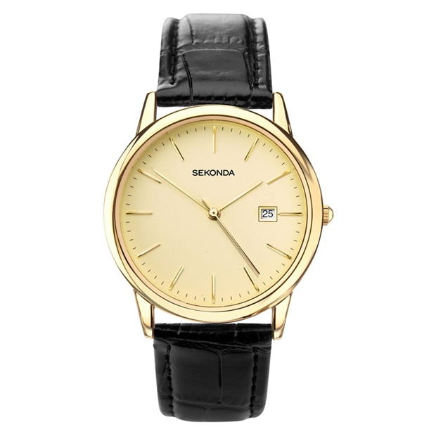 Ceas Sekonda Thomson 38mm Gold Round Case culoarea sampaniei Dial