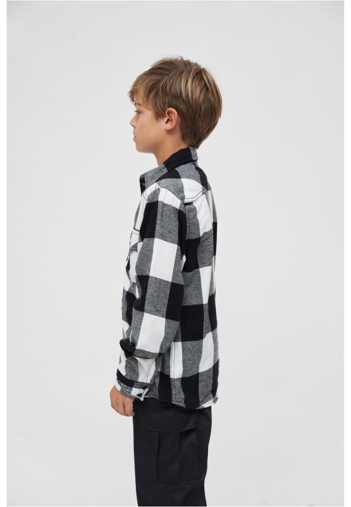 Checkshirt pentru Copii alb negru Brandit