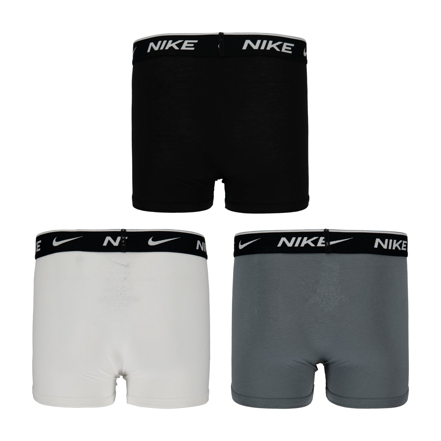 Chiloti Boxeri Set de 3 Nike bumbac pentru baieti negru alb