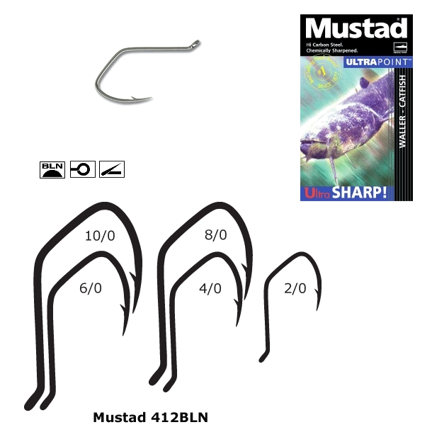 CIRLIG NEGRU NI PENTRU SOMN marime 6-0 MUSTAD