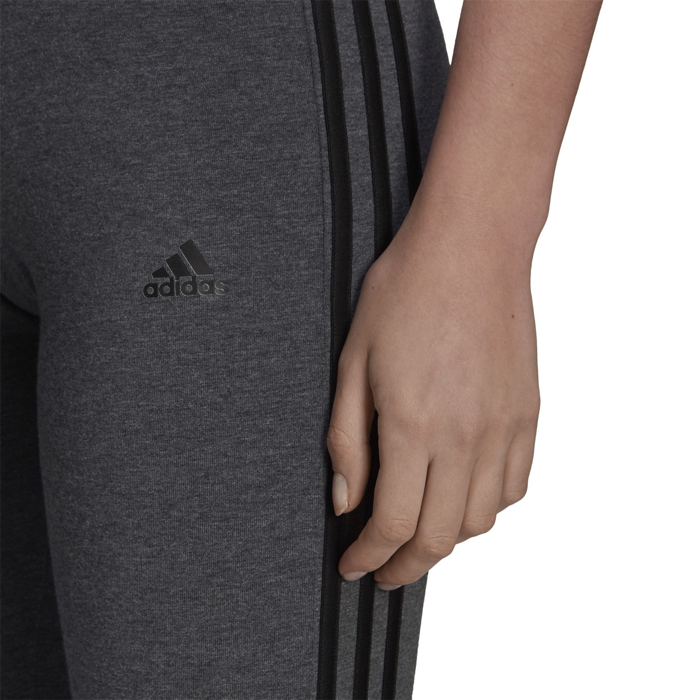 Colanti adidas Essentials 3 cu dungi pentru femei inchis gri