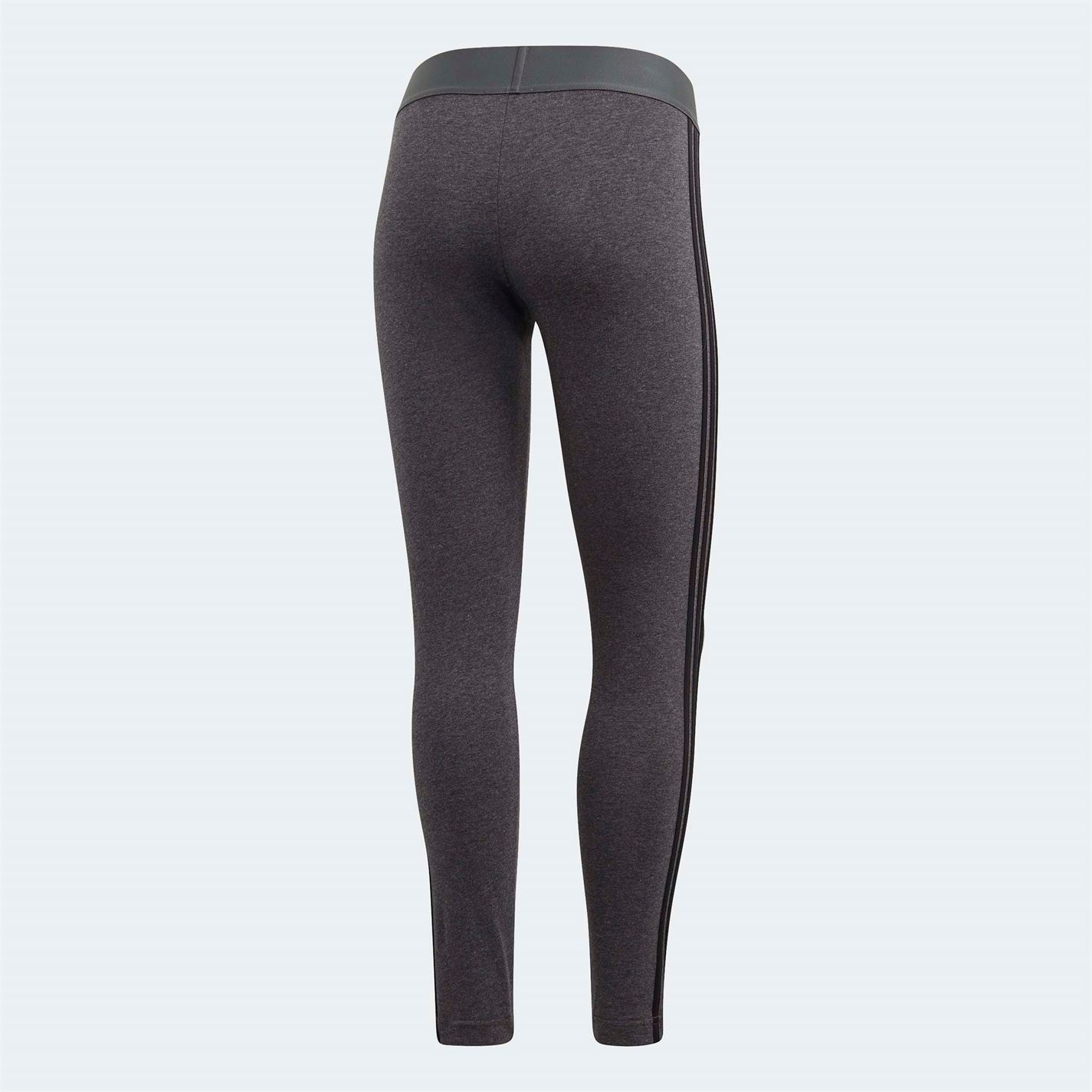 Colanti adidas Essentials 3 cu dungi pentru femei inchis gri